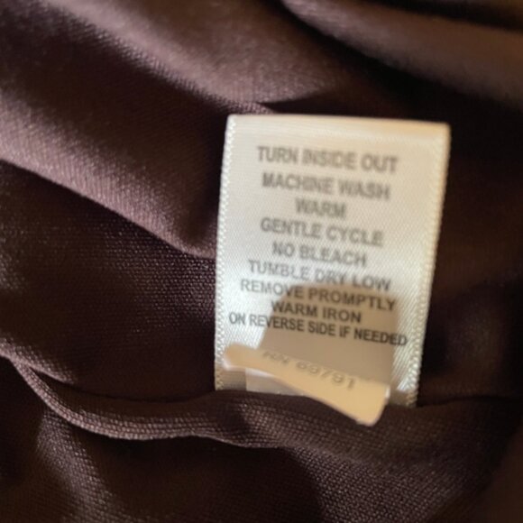 Dress Barn Paisley Sparkly Bubble Hem Gold Brown Orange Blouse Large - Picture 7 of 7